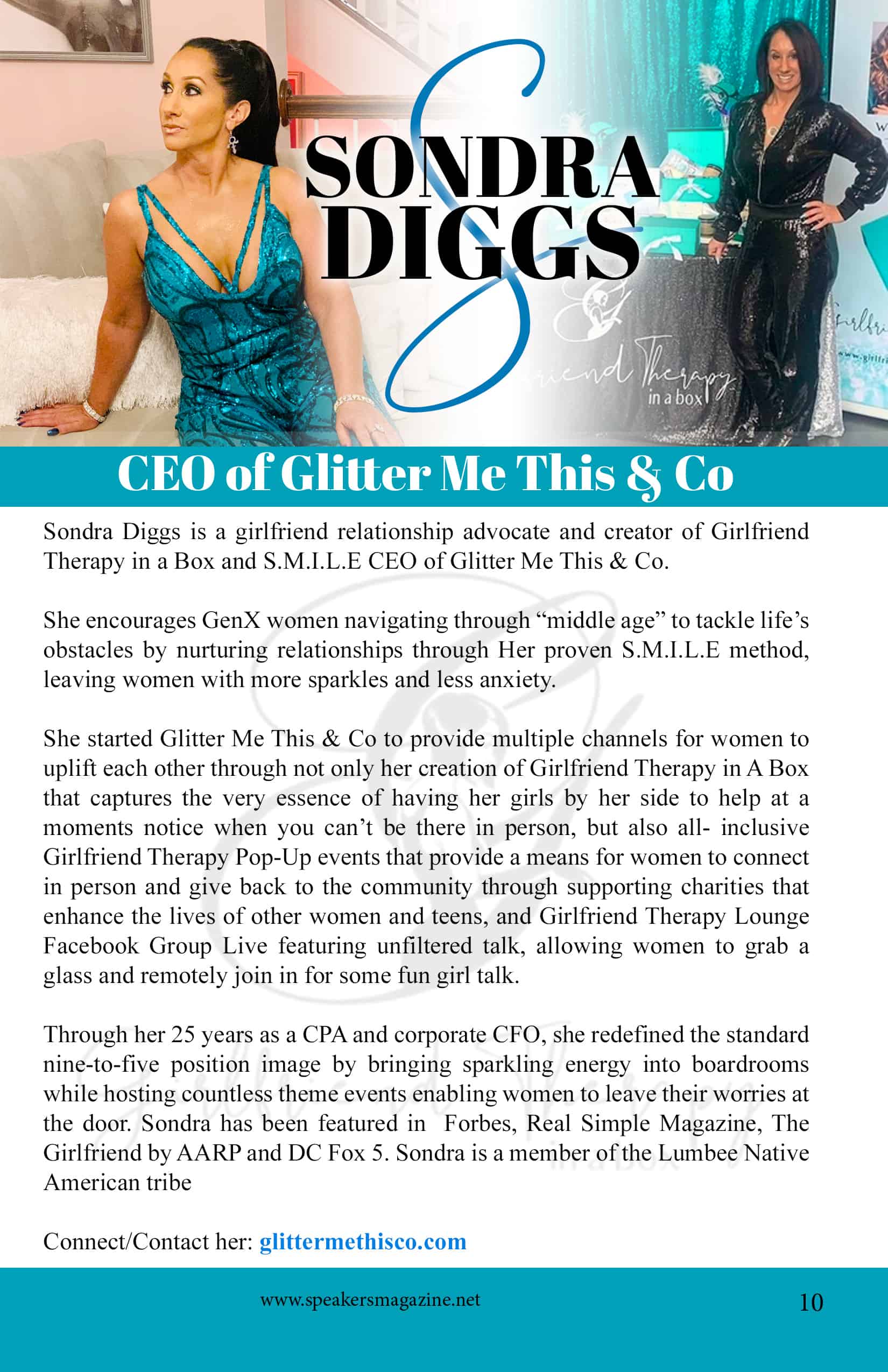 Sondra Diggs: CEO of Glitter Me This & Co