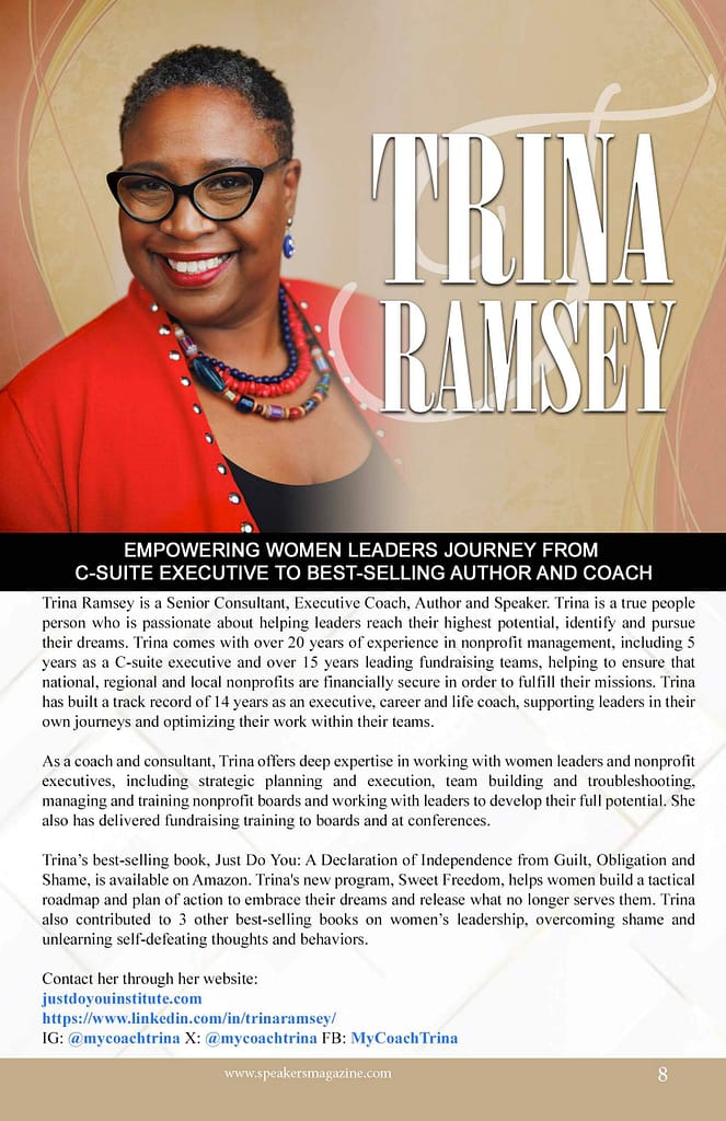 Trina Ramsey: Empowering Women Leaders Journey From C-Suite Executive To Best-Selling Author And Coach