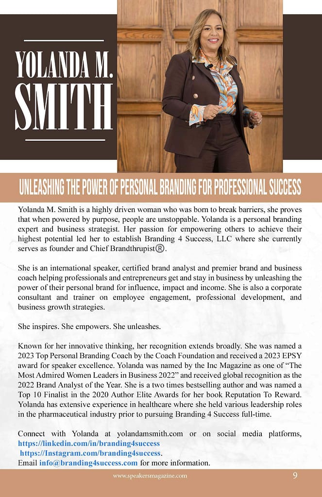 Yolanda M. Smith: Unleashing The Power Of Personal Branding For Professional Success